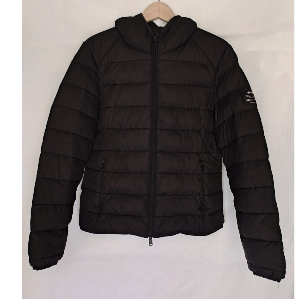 ECOALF Aspenalf Jacket Lightweight Puffer Hooded Black XL Primaloft Sustainable